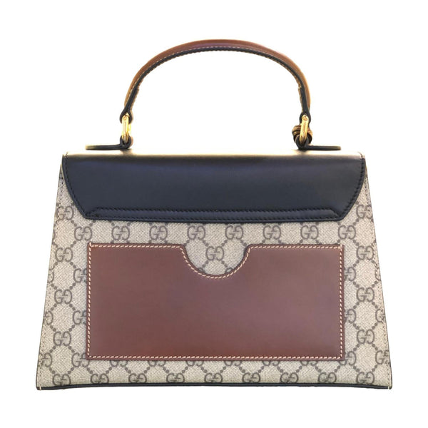 GUCCI  Medium Padlock GG Supreme Monogram Top Handle Bag