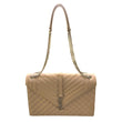 YVES SAINT LAURENT  Large Envelope Chevron Leather Shoulder Bag