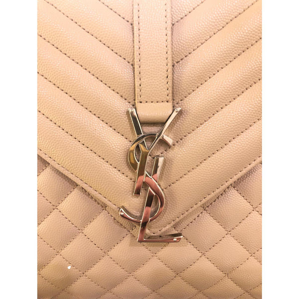 YVES SAINT LAURENT  Large Envelope Chevron Leather Shoulder Bag