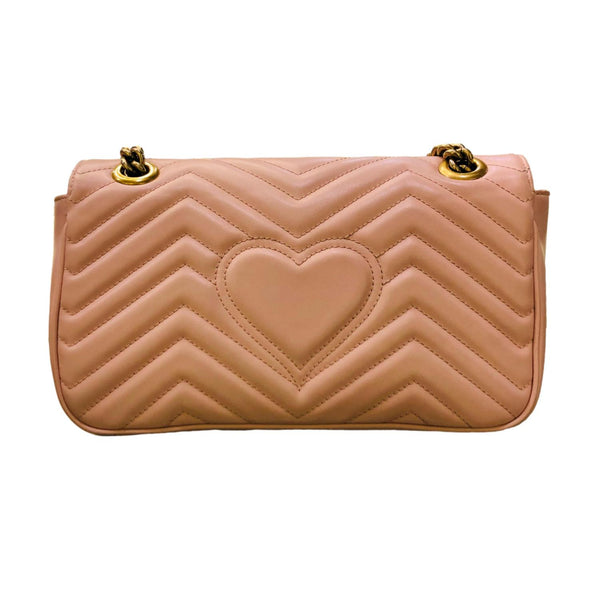 GUCCI GG Marmont Small Shoulder Bag Pink 443497