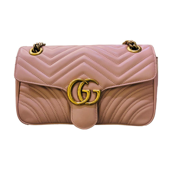 GUCCI GG Marmont Small Shoulder Bag Pink 443497