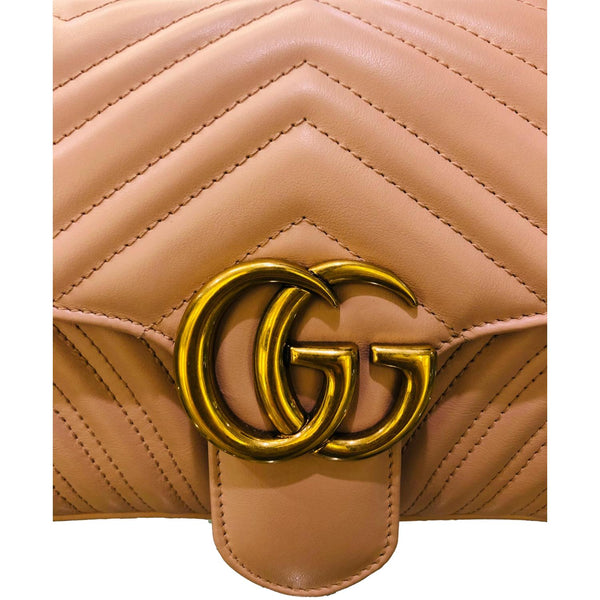 GUCCI GG Marmont Small Shoulder Bag Pink 443497