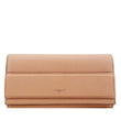 GIVENCHY Long Fold Over Leather Wallet Tan