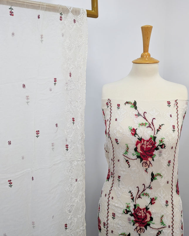 China Crinkle Cross Stitch Work