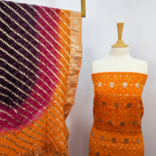 Load image into Gallery viewer, Indian Banarsi + Chunri Work 2pc Suit
