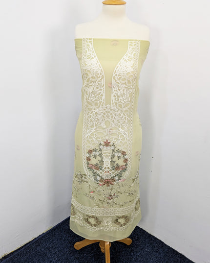 Embroidered Chiffon With Chikankari Work