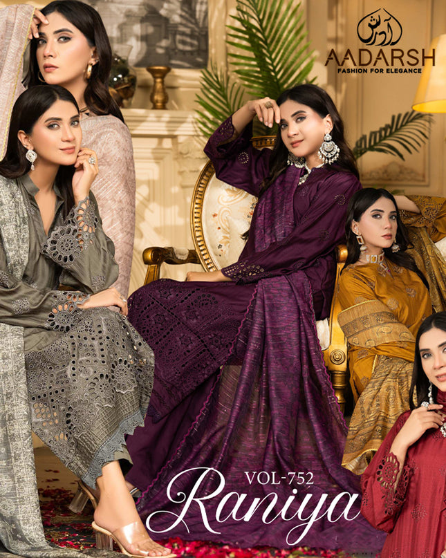 Bana Dora Viscose With Chikankari Work 3PC Unstitched - Raniya Vol-752