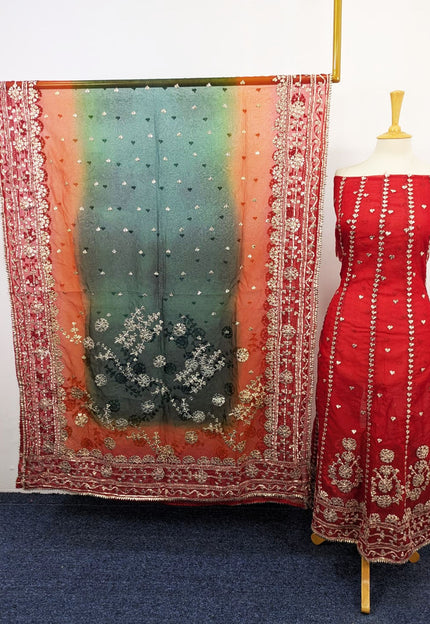 Fancy Handmade Gotta Work Frock /  Pishwas