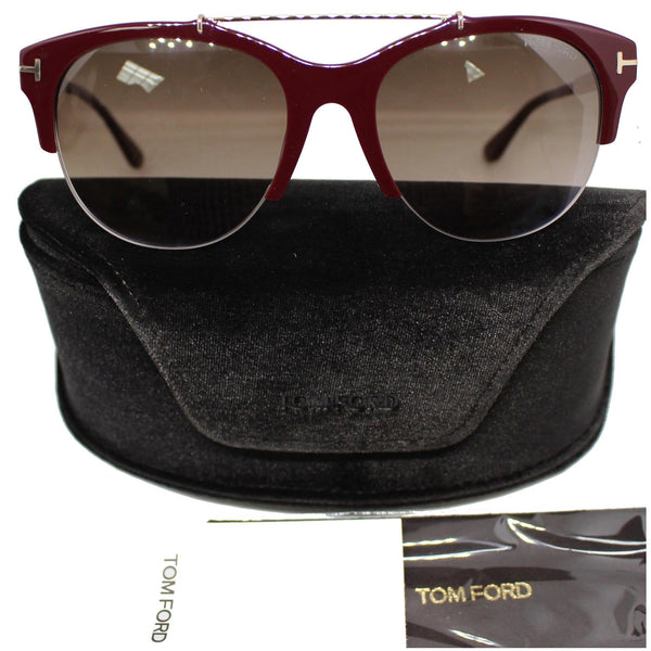 Tom Ford FT0517 69T Adrenne Sunglasses Bordeaux Gradient Lens