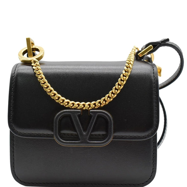 VALENTINO Garavani Vsling Micro Leather Shoulder Bag Black