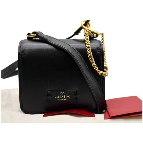 VALENTINO Garavani Vsling Micro Leather Shoulder Bag Black