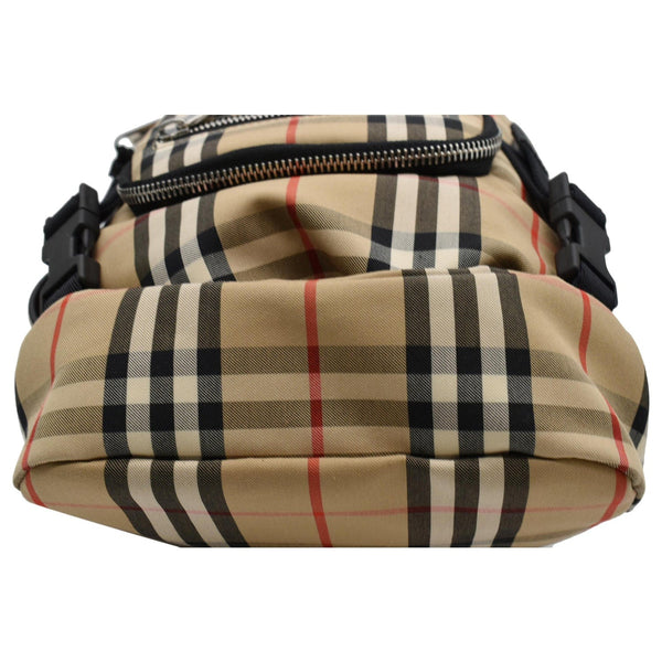 BURBERRY Vintage Leo Check Nylon Belt Pack Beige