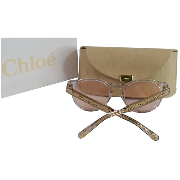 CHLOE 52 MM Round Sunglasses Champagne/Pink CE753S 688