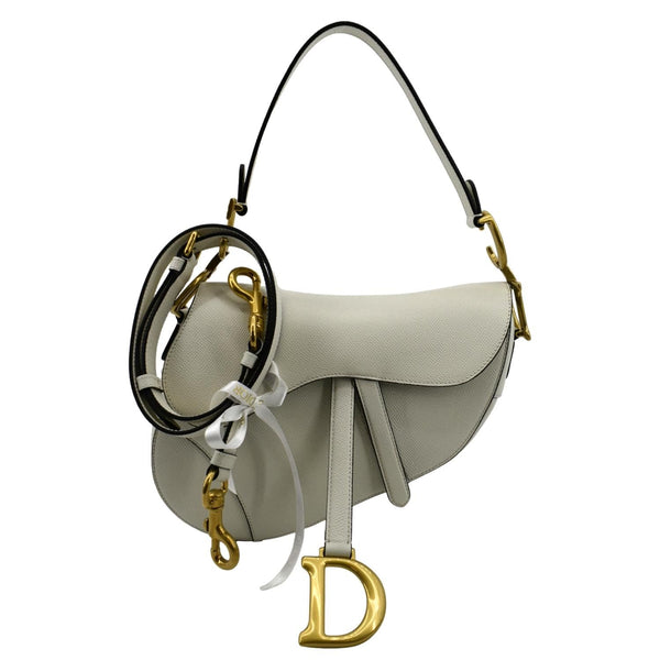 CHRISTIAN DIOR Saddle Grained Calfskin Leather Bag